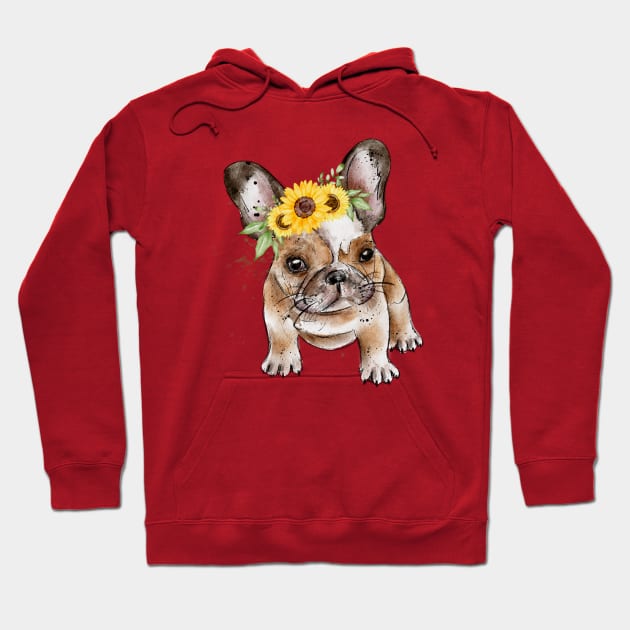 french bulldog dog Hoodie by HJstudioDesigns